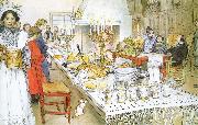 Carl Larsson Christmas Eve Banquet France oil painting artist